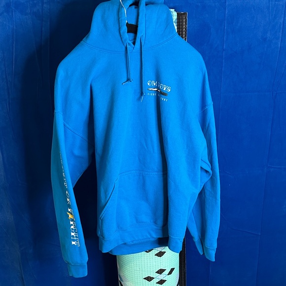 OM BOYS Blue hoodie/Fight or Fight - Picture 1 of 7